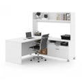 Bureau en L avec huche ouverte