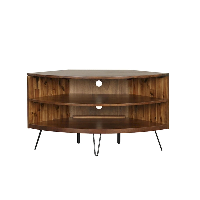 Solid Acacia 43-inch Corner Media Stand