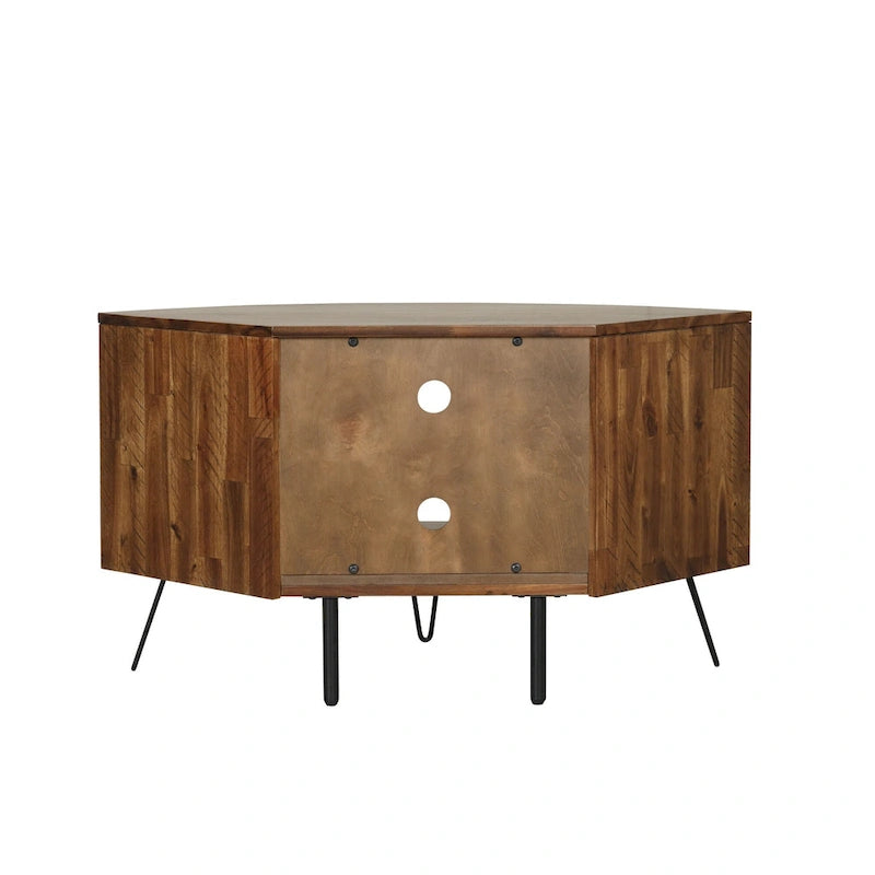 Solid Acacia 43-inch Corner Media Stand