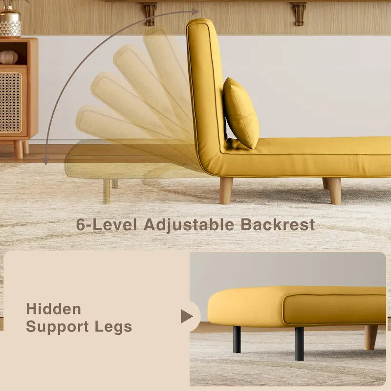 3-in-1 Convertible Sofa Bed Sleeper Chair with Pillow