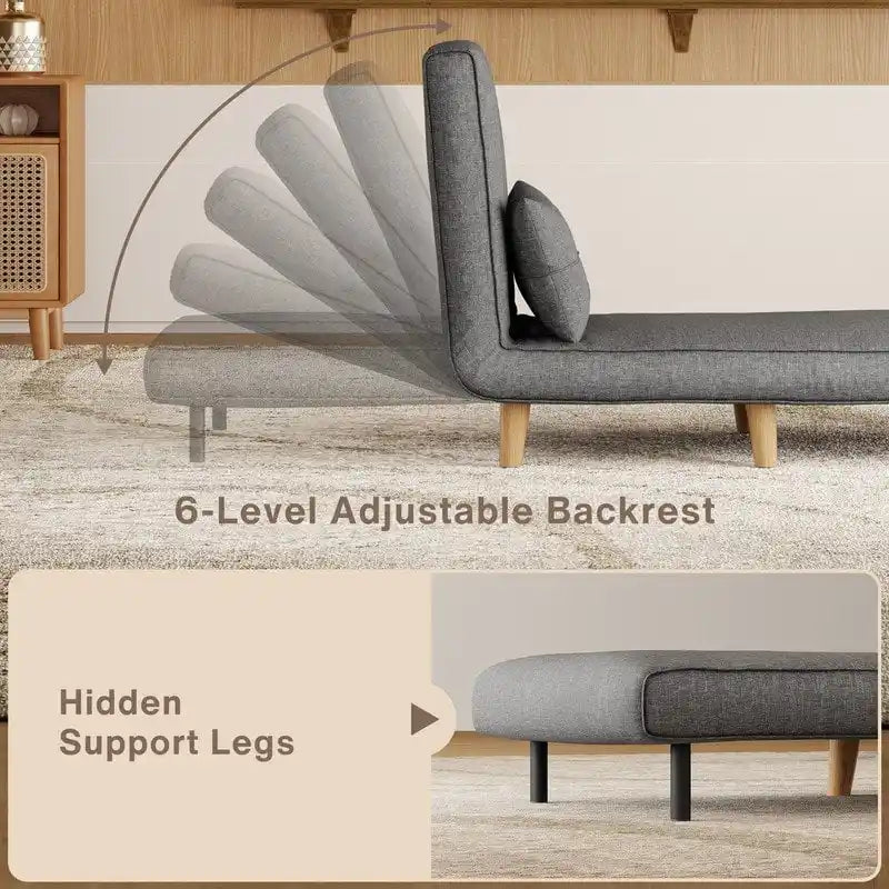 Fauteuil-lit convertible 3-en-1 avec oreiller