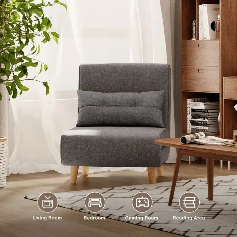 Fauteuil-lit convertible 3-en-1 avec oreiller