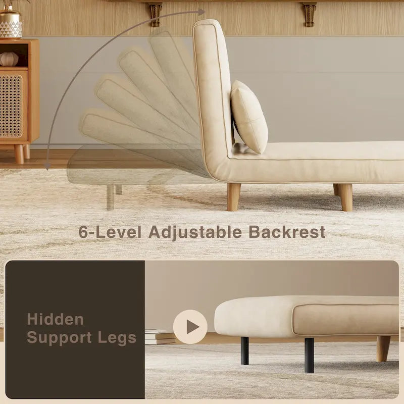 Fauteuil-lit convertible 3-en-1 avec oreiller