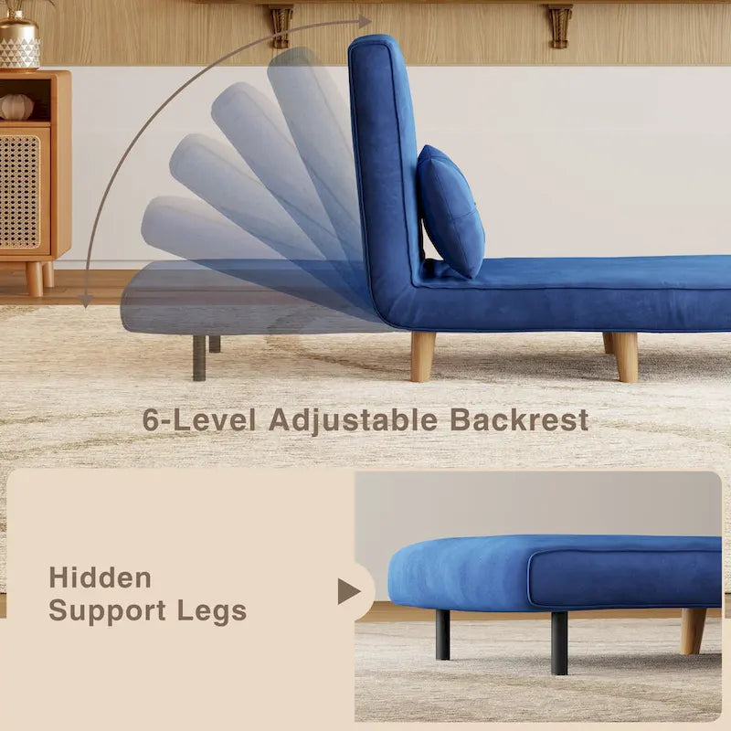 Fauteuil-lit convertible 3-en-1 avec oreiller