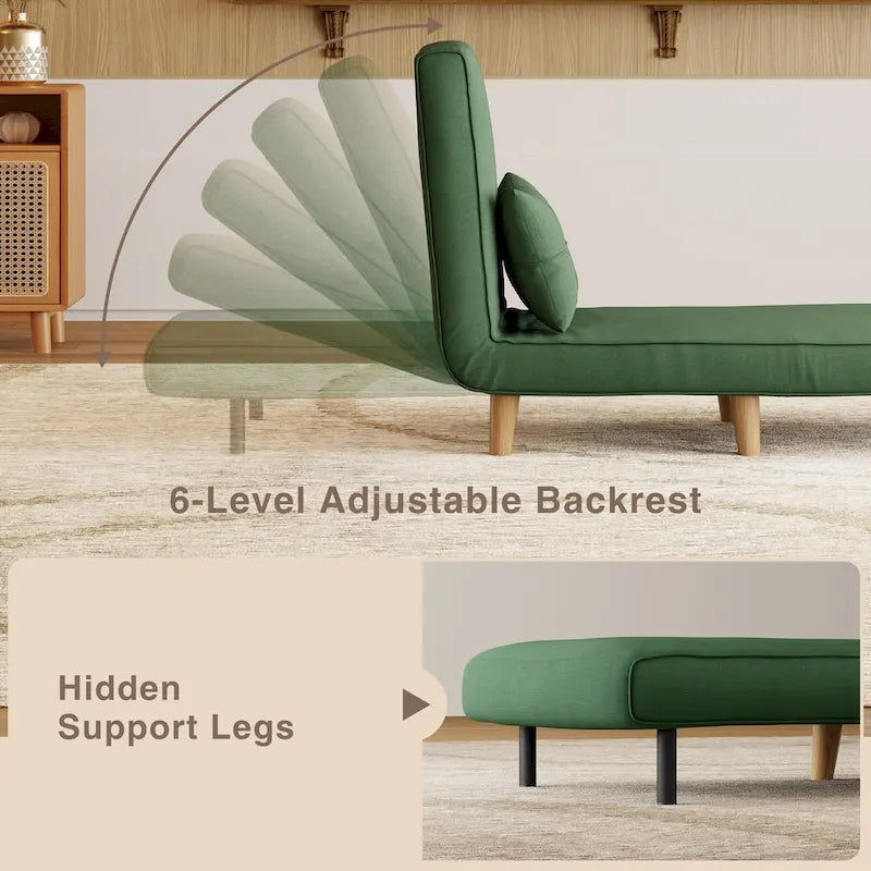 Fauteuil-lit convertible 3-en-1 avec oreiller