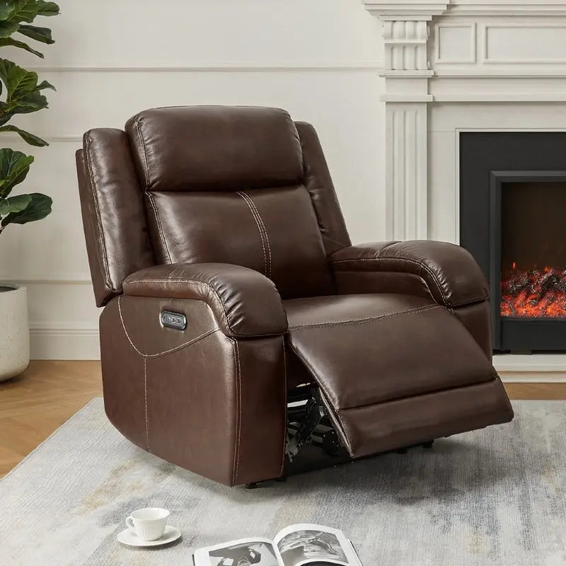 Power Recliner Chair with Power Headrest & Charging Ports