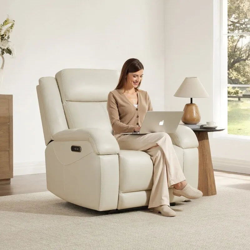 Fauteuil inclinable électrique avec appui-tête électrique et ports de chargement
