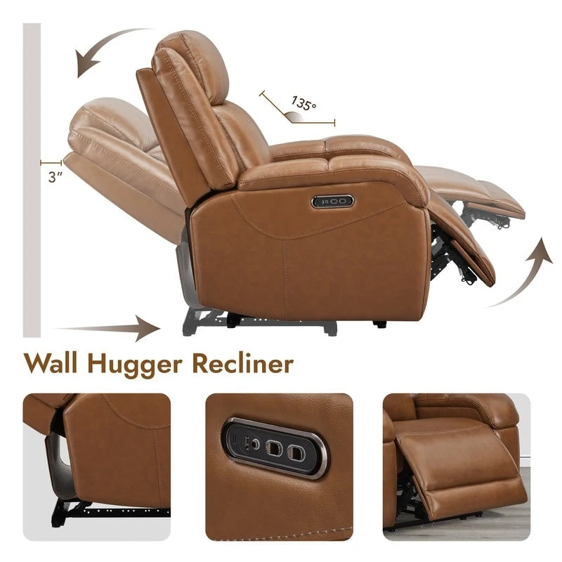 Fauteuil inclinable électrique avec appui-tête électrique et ports de chargement
