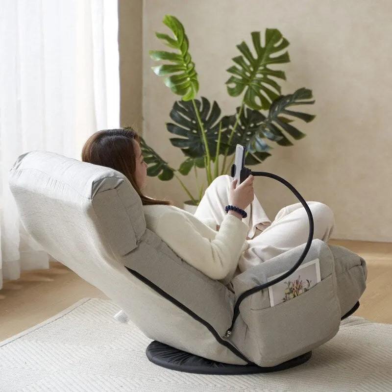Chaise de jeu pivotante ergonomique inclinable
