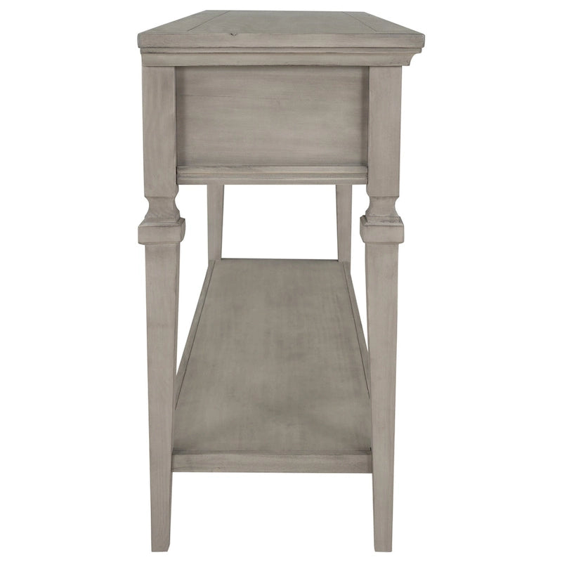 Console classique avec 3 tiroirs supérieurs et étagère inférieure ouverte