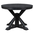 Table à manger extensible de style rétro avec rallonge de 12 pouces