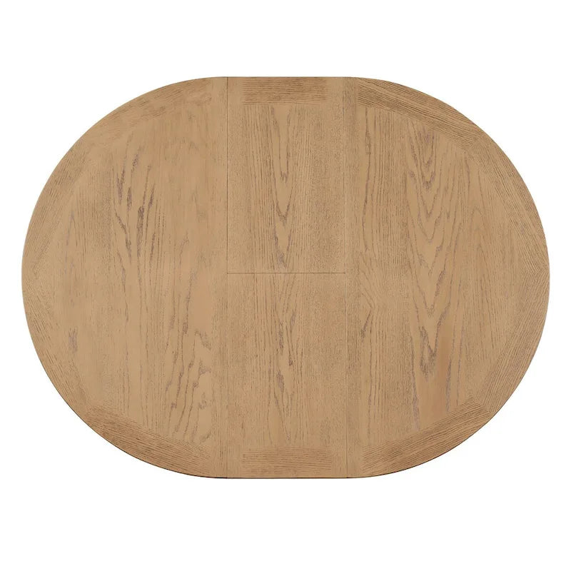 Table à manger extensible de style rétro avec rallonge de 12 pouces