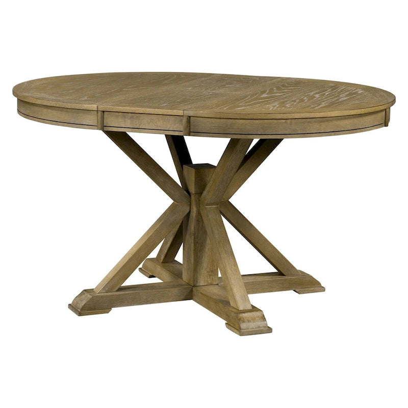 Table à manger extensible de style rétro avec rallonge de 12 pouces