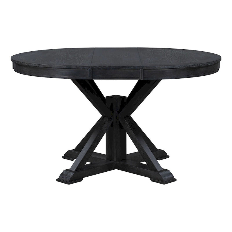 Table à manger extensible de style rétro avec rallonge de 12 pouces