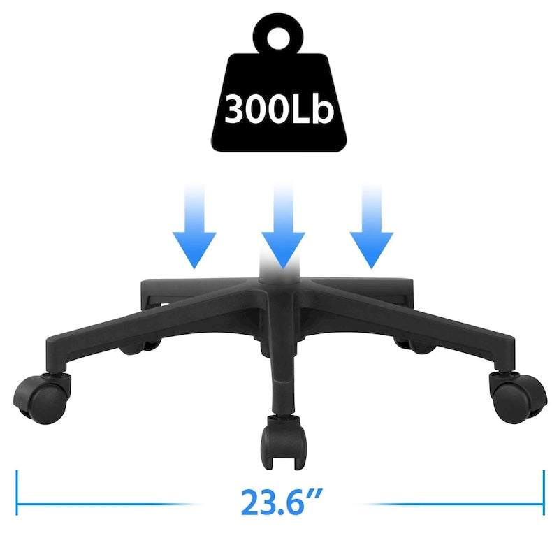 Chaise de bureau ergonomique pivotante à dossier mi-hauteur en maille réglable