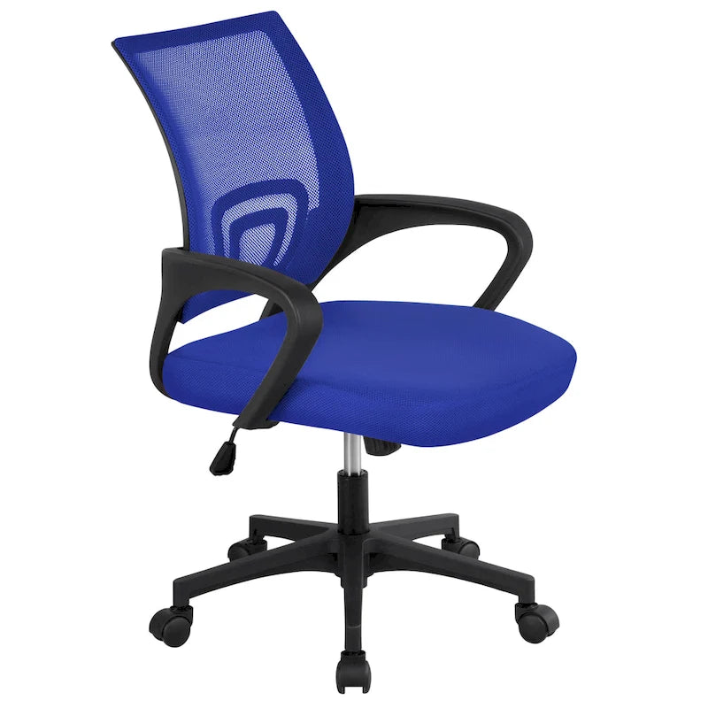 Chaise de bureau ergonomique pivotante à dossier mi-hauteur en maille réglable