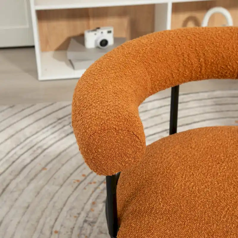 Lot de 2 chaises de salle à manger bouclettes Mid-Century Modern