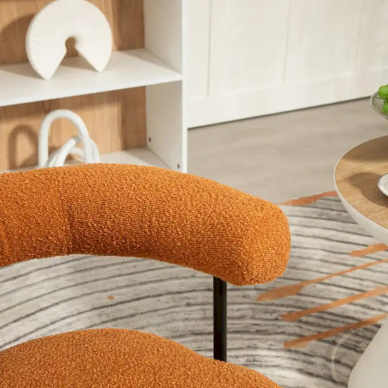 Lot de 2 chaises de salle à manger bouclettes Mid-Century Modern