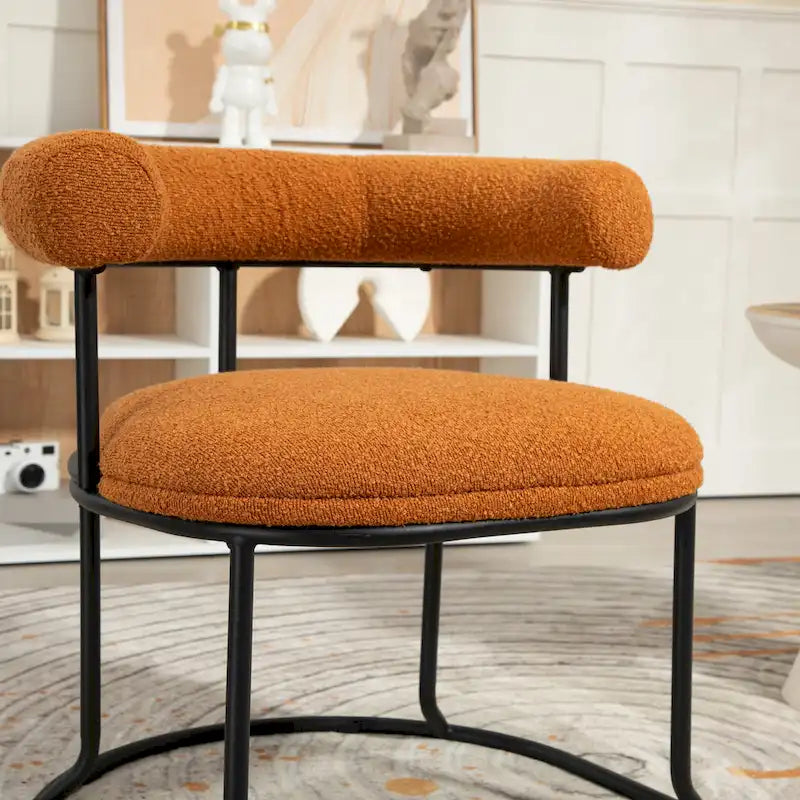 Lot de 2 chaises de salle à manger bouclettes Mid-Century Modern