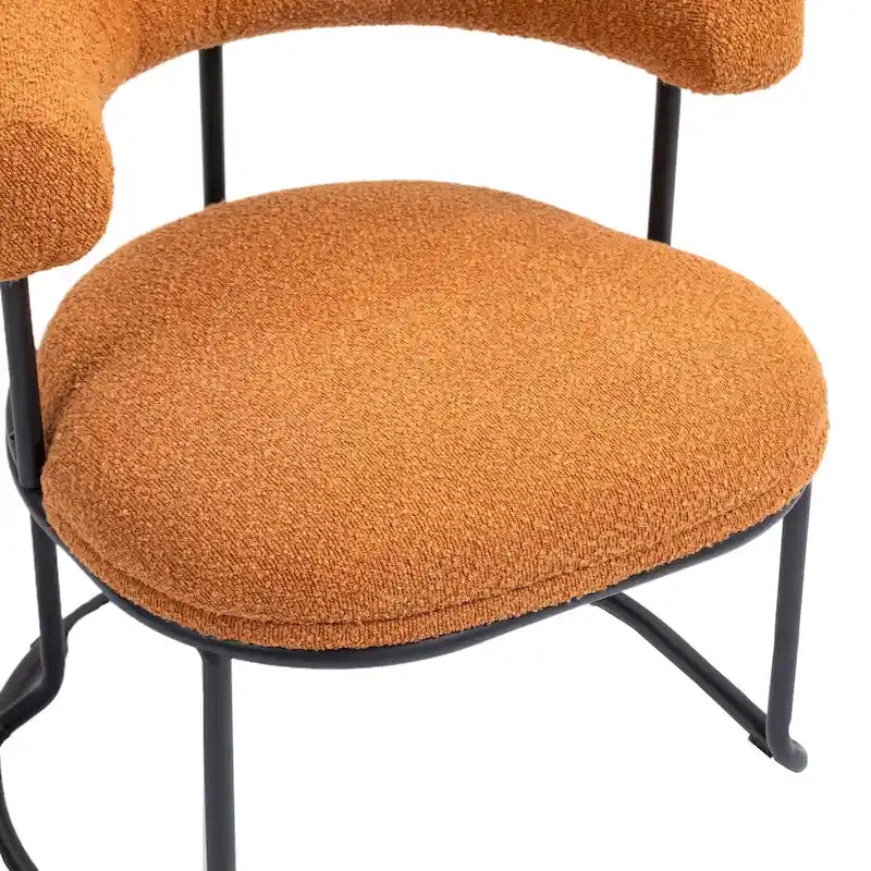 Lot de 2 chaises de salle à manger bouclettes Mid-Century Modern