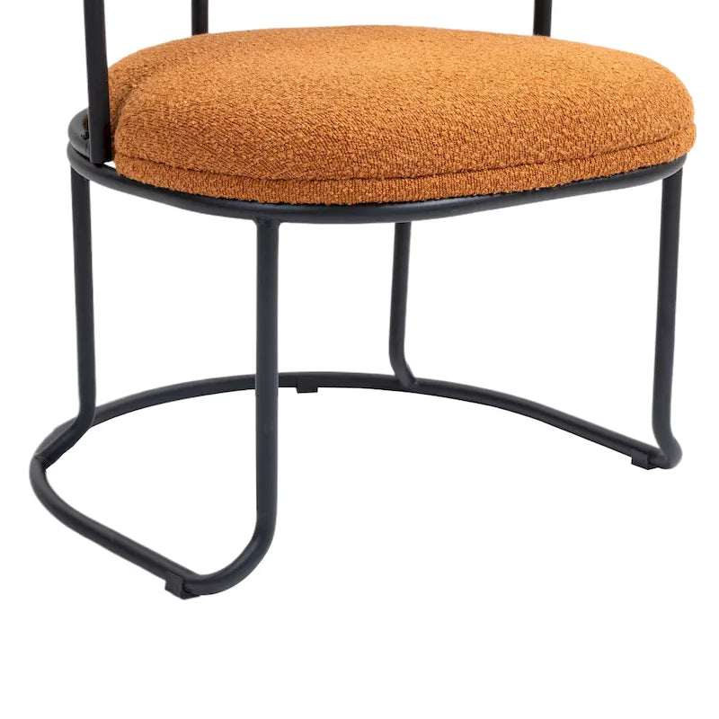 Lot de 2 chaises de salle à manger bouclettes Mid-Century Modern